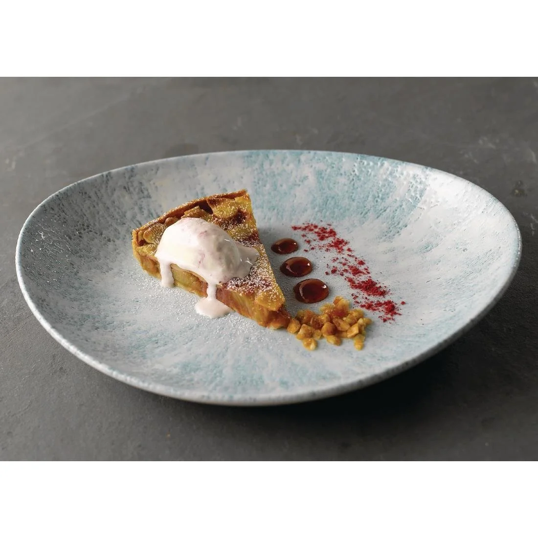 Churchill Stone Oval Coupe Plates Aquamarine 270 x 229mm (12 Pack) - Image 2