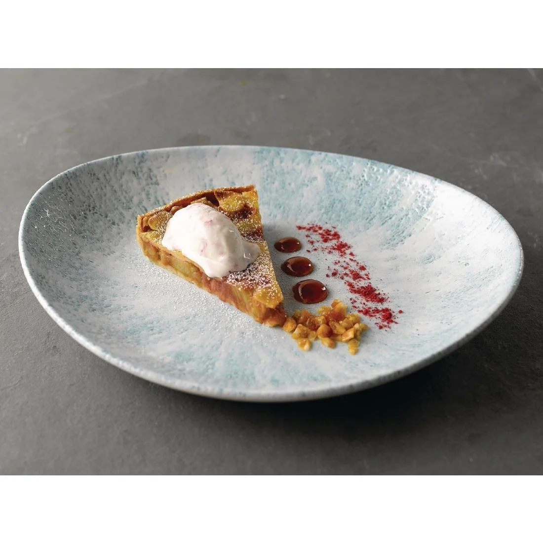 Churchill Stone Oval Coupe Plates Aquamarine 270 x 229mm (12 Pack) - Image 4