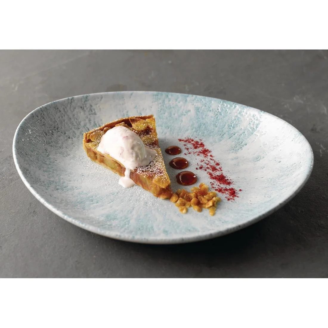 Churchill Stone Oval Coupe Plates Aquamarine 270 x 229mm (12 Pack) - Image 5