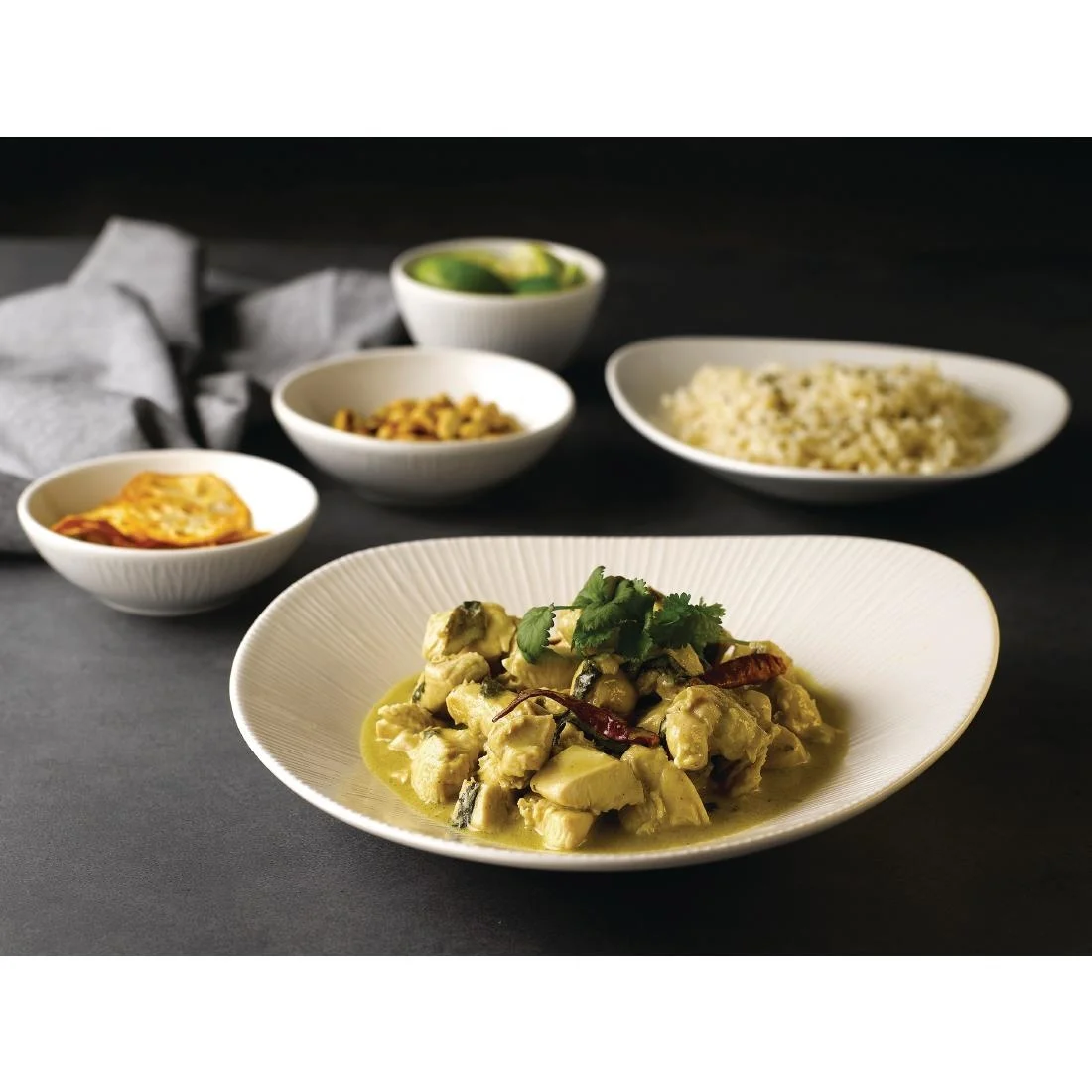 Churchill Bamboo Triangle Shallow Bowls 210mm (12 Pack) - Image 3