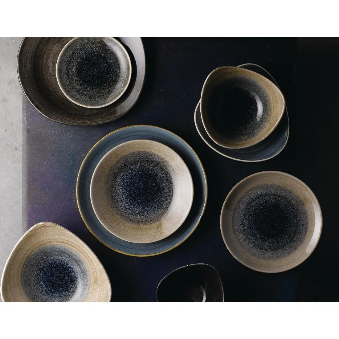 Churchill Stonecast Aqueous Coupe Plates Bayou Taupe 165mm (12 Pack) - Image 5