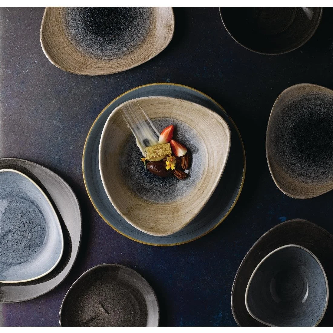 Churchill Vintage Prints Rose Chintz Profile Plates Grey 210mm (6 Pack) - Image 3