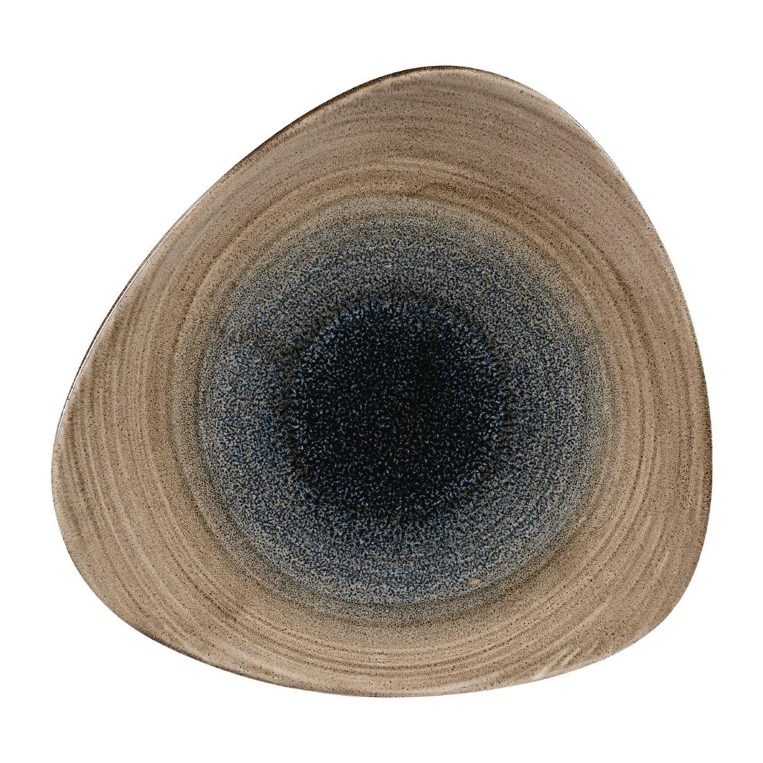 Churchill Stonecast Aqueous Triangular Plates Bayou Taupe 229mm (12 Pack)