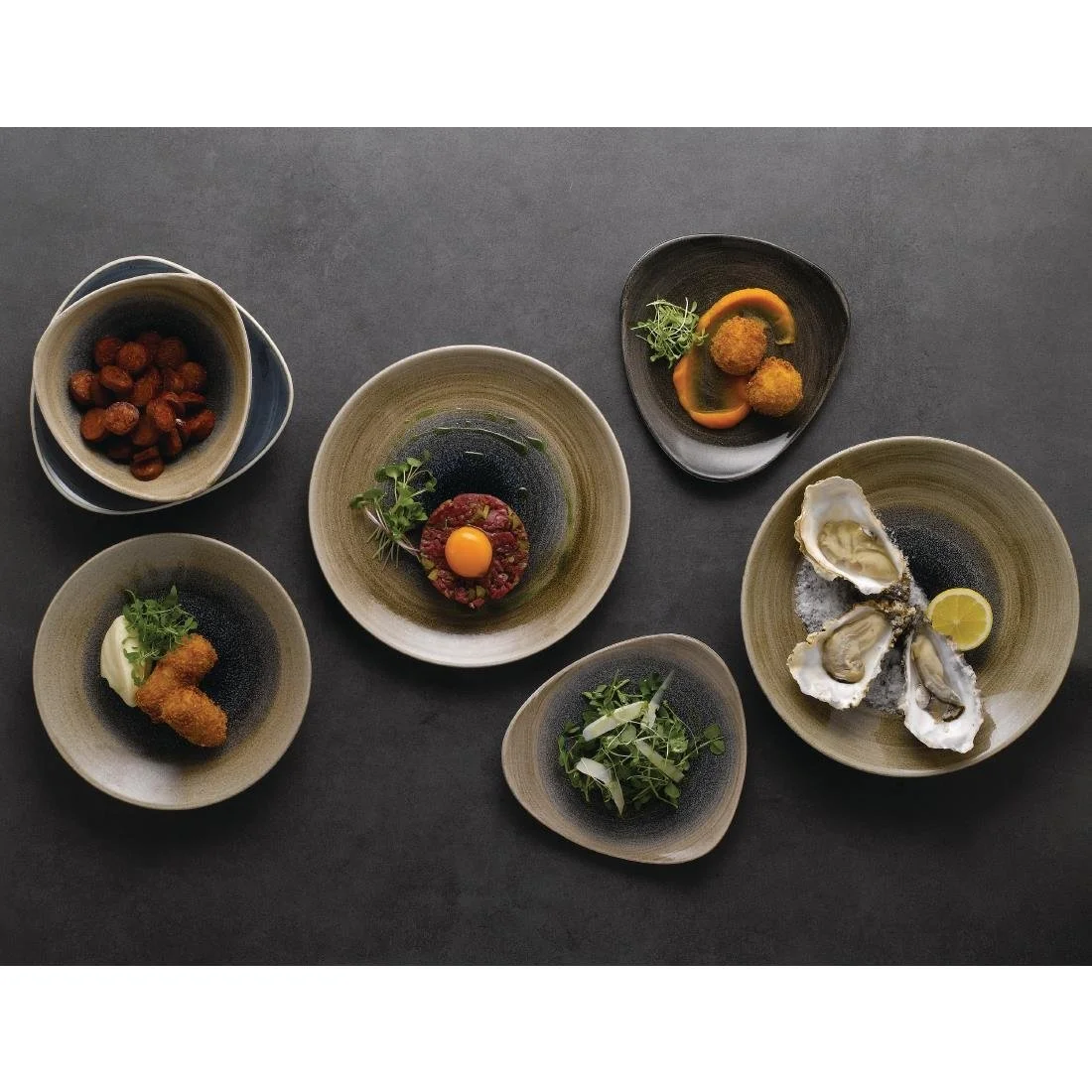 Churchill Stonecast Aqueous Deep Coupe Plates Bayou Taupe 255mm (12 Pack) - Image 11