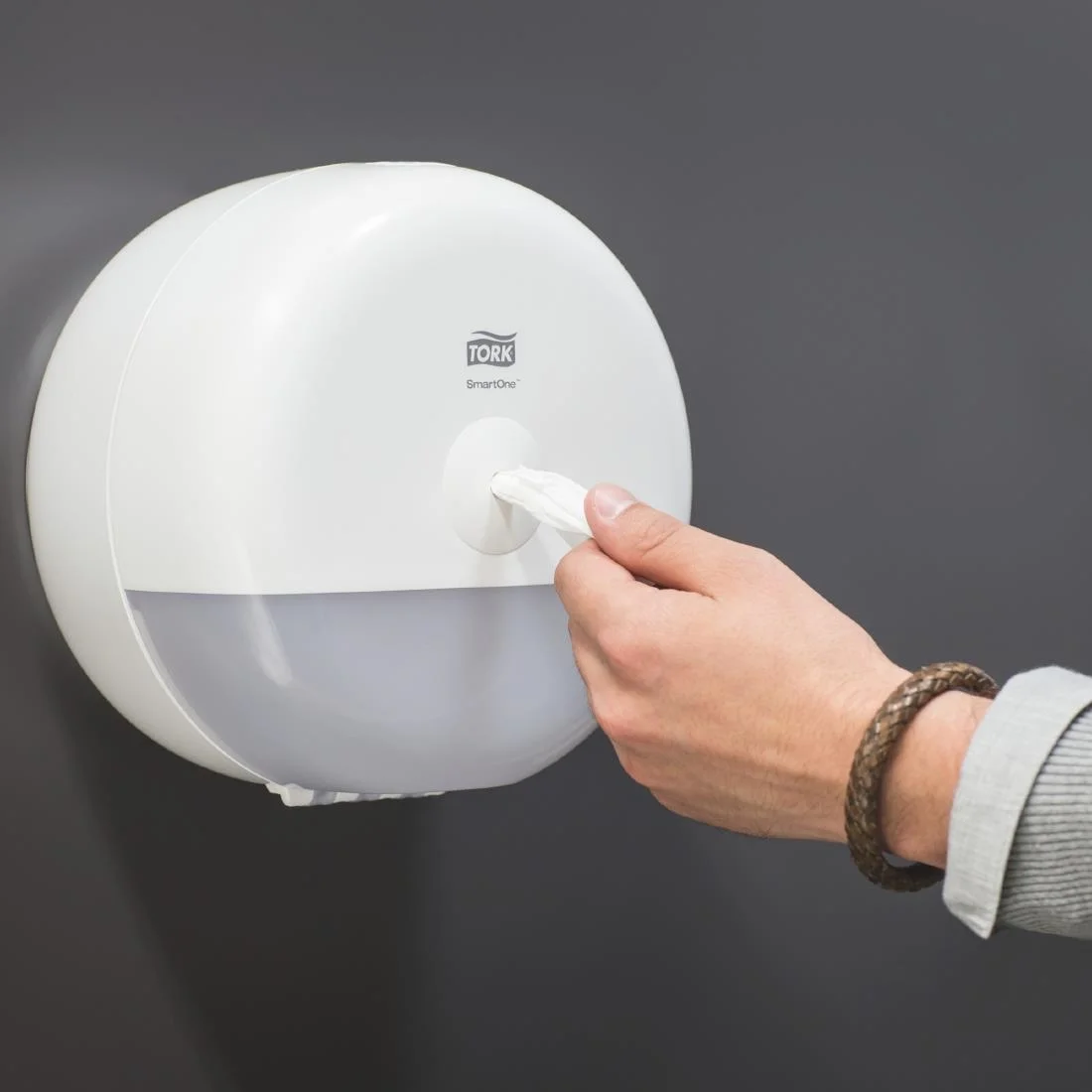 Tork SmartOne Mini Toilet Paper Roll Dispenser White T9 - Image 11