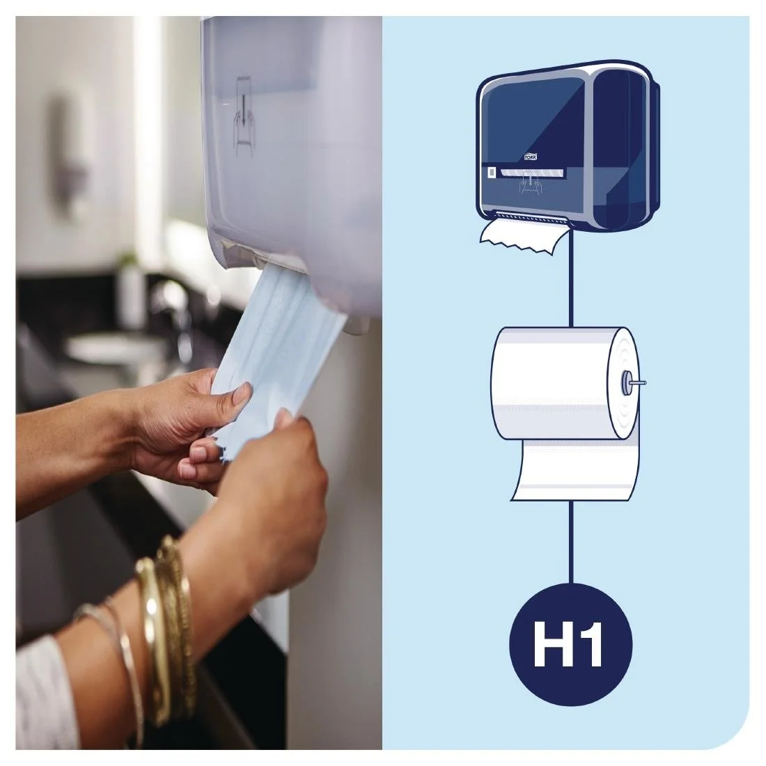 Tork Matic Automatic Hand Towel Roll Dispenser White H1 - Image 4