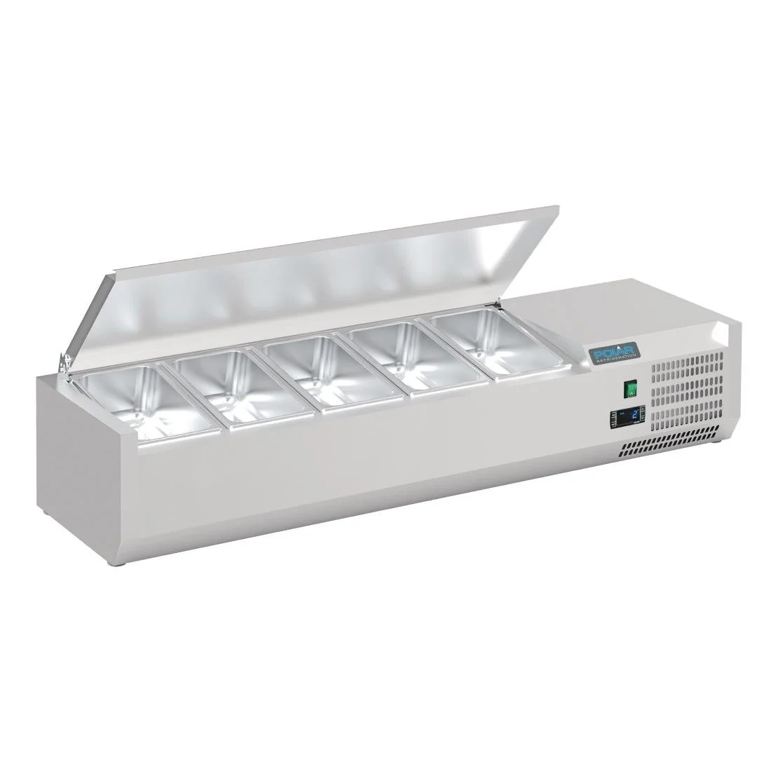 Polar G-Series Countertop Prep Fridge with Lid 5x 1/4GN - Image 3