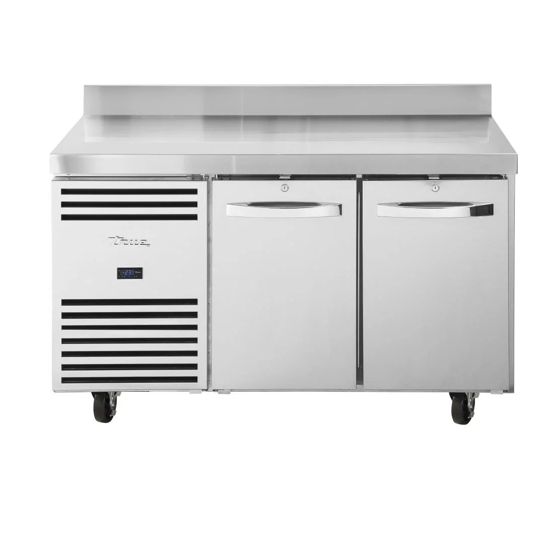 True 2 Door 1/1 GN Counter Freezer with Splashback TCF1/2-CL-WT-DL-DR - Image 1