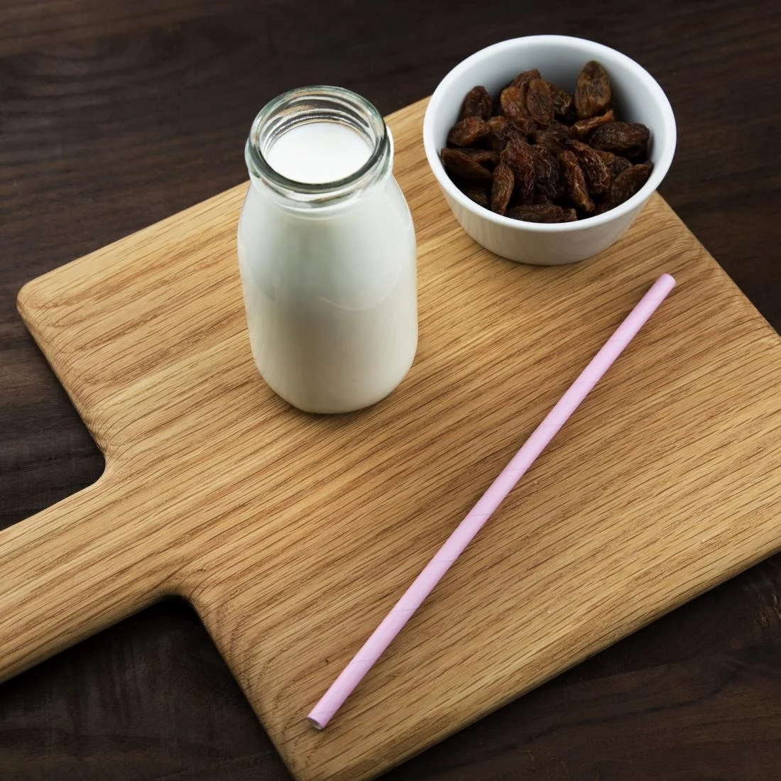 Fiesta Compostable Paper Straws Pink (Pack of 250) - Image 2