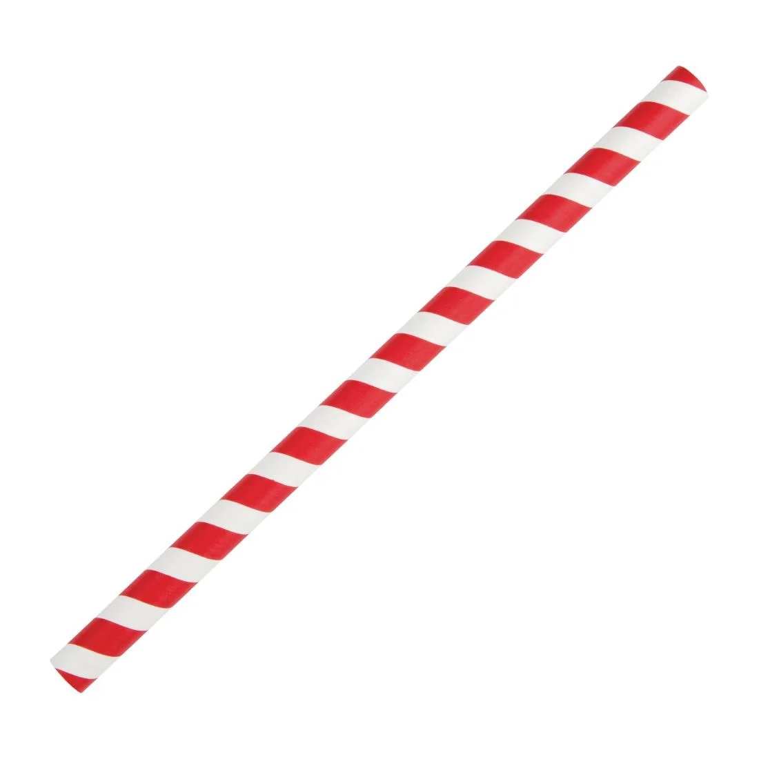 Fiesta Compostable Paper Smoothie Straws Red Stripes (Pack of 250) - Image 1
