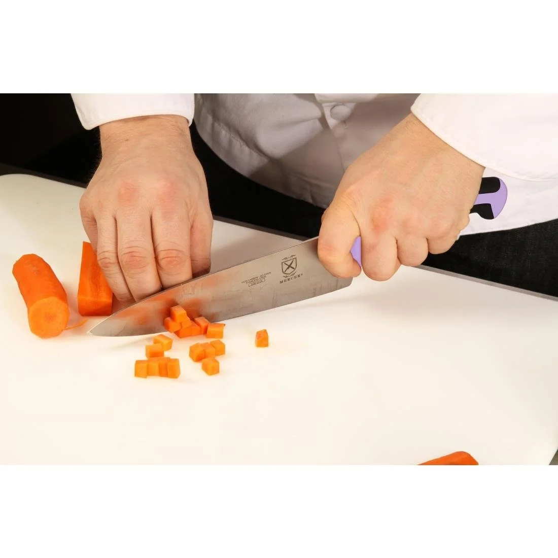 Mercer Millennia Culinary Allergen Safety Chefs Knife Purple 20.3cm - Image 2
