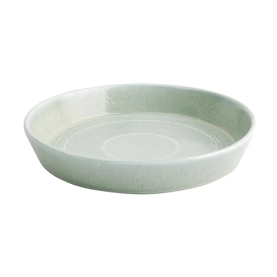 Olympia Cavolo Flat Round Bowls Spring Green 220mm (4 Pack) - Image 1
