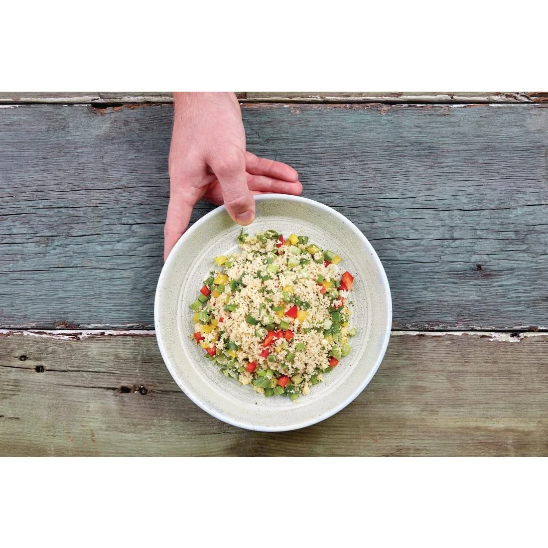 Olympia Cavolo Flat Round Bowls Spring Green 220mm (4 Pack) - Image 7