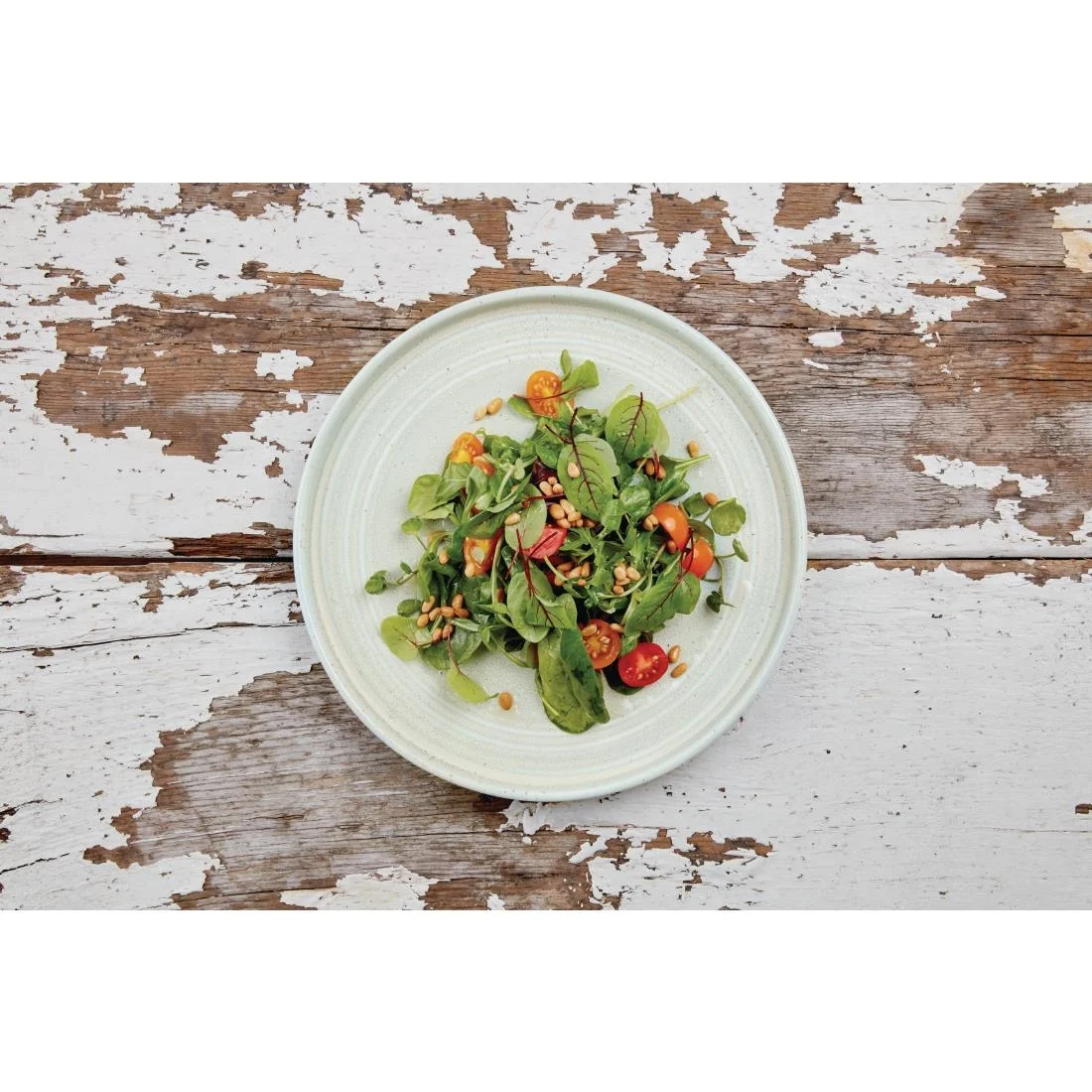 Olympia Cavolo Flat Round Plates Spring Green 270mm (4 Pack) - Image 7