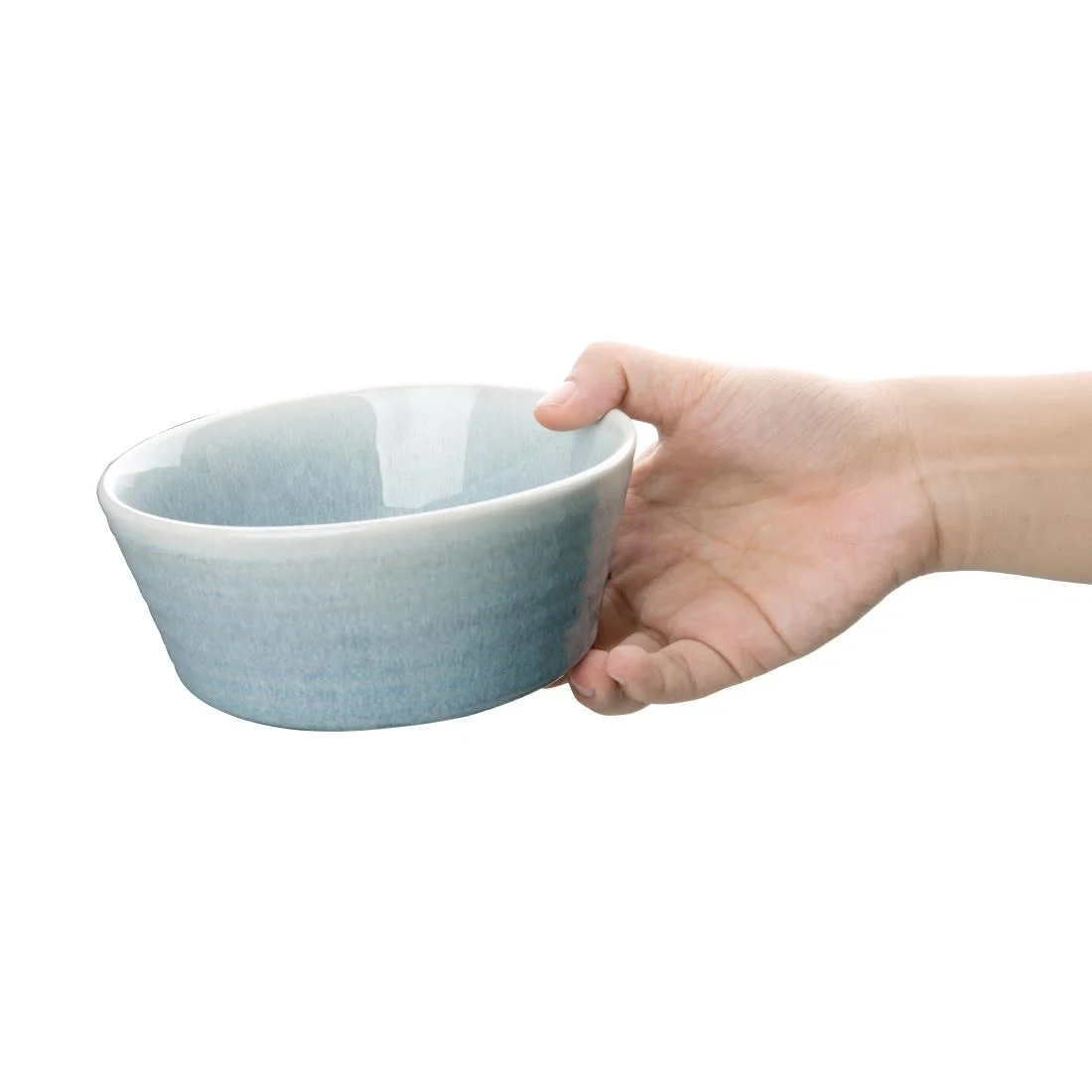 Olympia Cavolo Flat Round Bowls Ice Blue 143mm (6 Pack) - Image 3