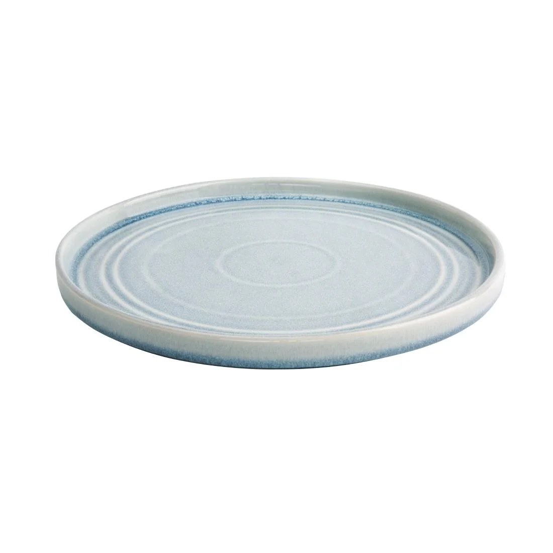 Olympia Cavolo Flat Round Plates Ice Blue 270mm (4 Pack) - Image 2