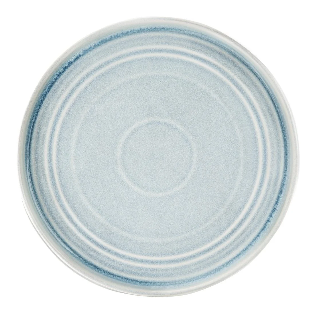 Olympia Cavolo Flat Round Plates Ice Blue 270mm (4 Pack) - Image 1
