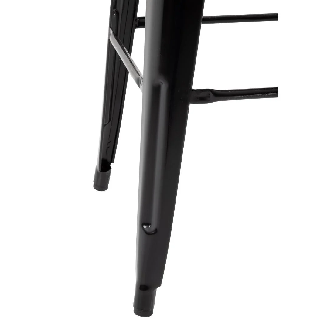 Bolero Bistro Backrest High Stools with Wooden Seat Pad Black (Pack of 4) - Image 7