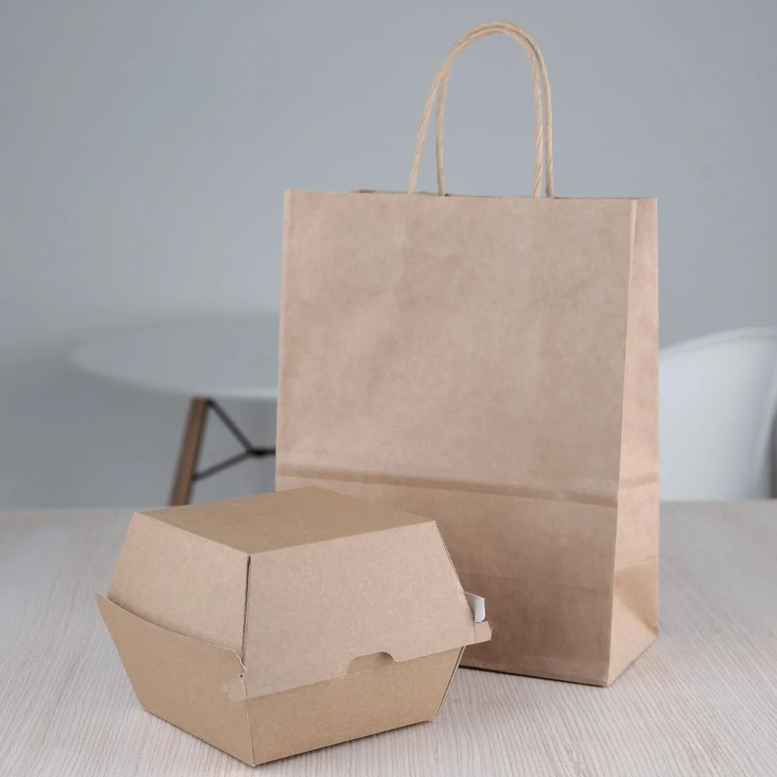 Fiesta Compostable Kraft Burger Boxes Large 112mm (Pack of 150) - Image 5