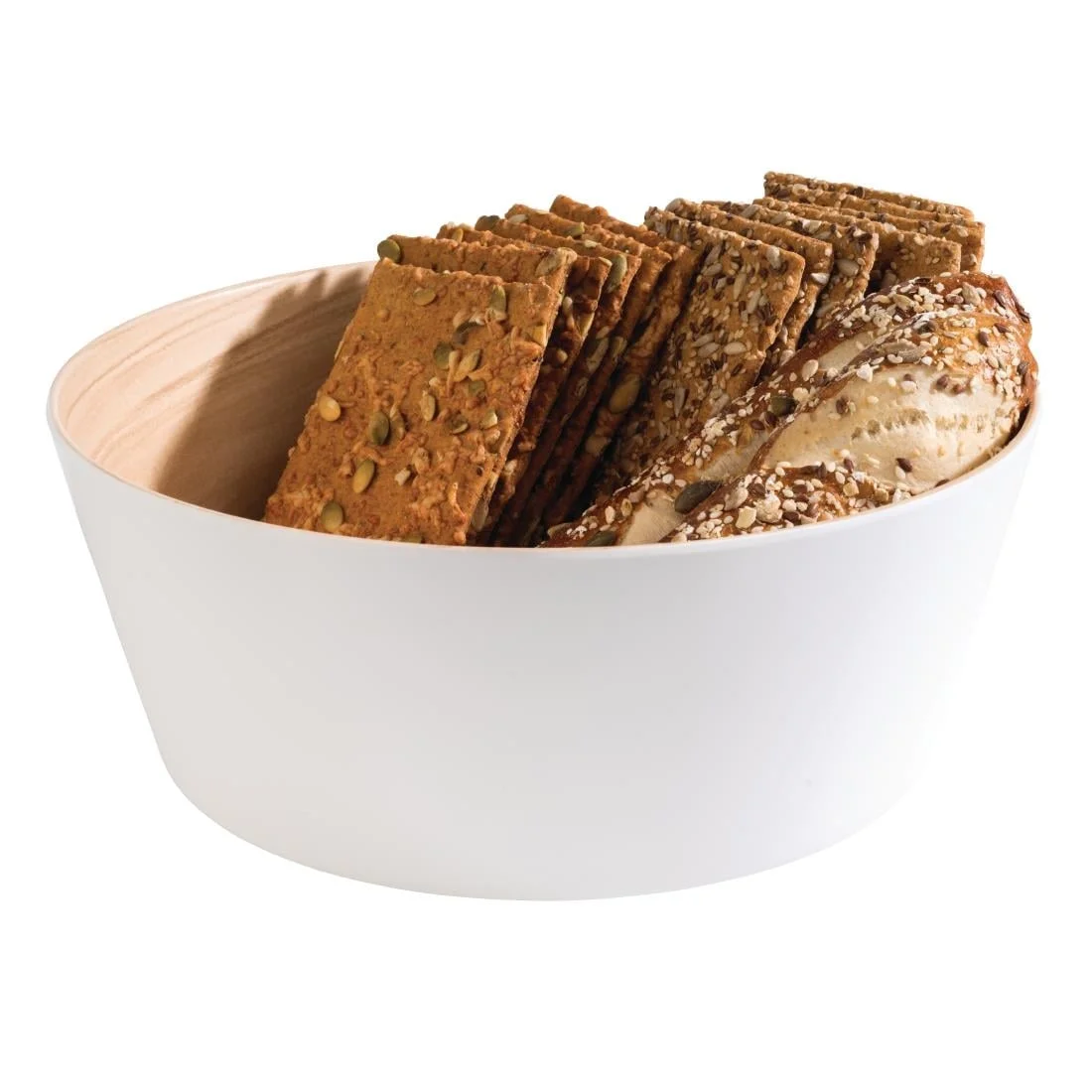 APS Frida Bowl Wood & White 220(Ø)mm 2.2Ltr - Image 2