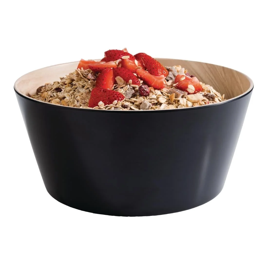APS Frida Bowl Wood & Black 265(Ø)mm 3.4Ltr - Image 2