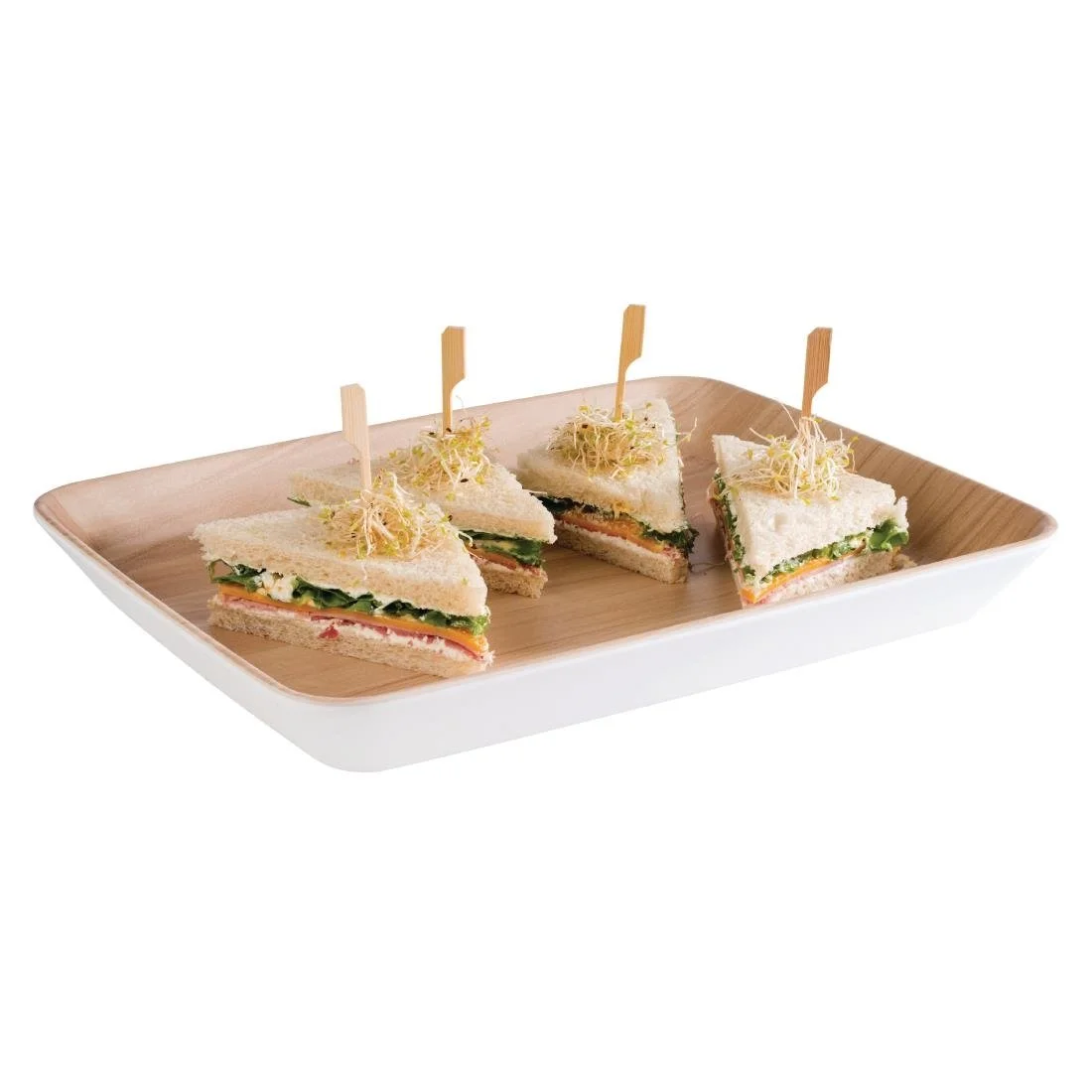 APS Frida Tray Wood & White 320 x 250mm - Image 2