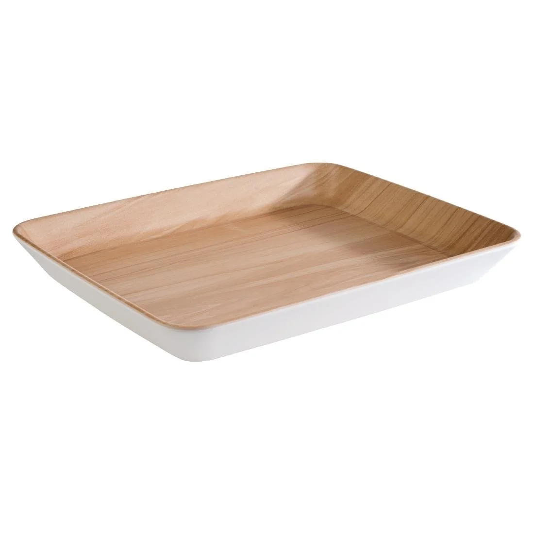 APS Frida Tray Wood & White 320 x 250mm - Image 1