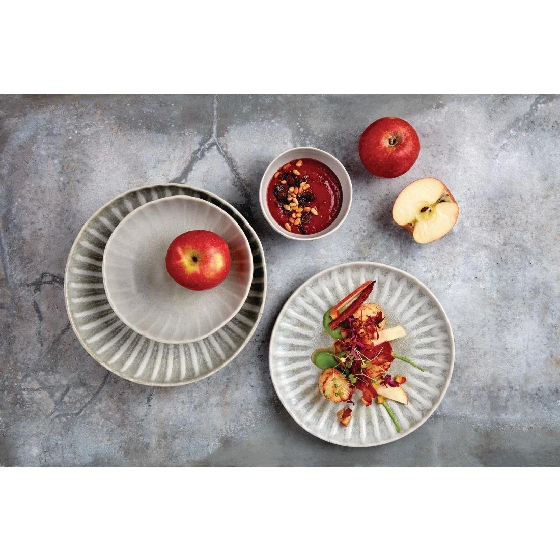 Olympia Corallite Plates Concrete Grey 280mm (6 Pack) - Image 7