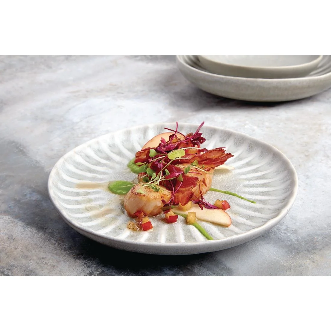 Olympia Corallite Plates Concrete Grey 205mm (6 Pack) - Image 7