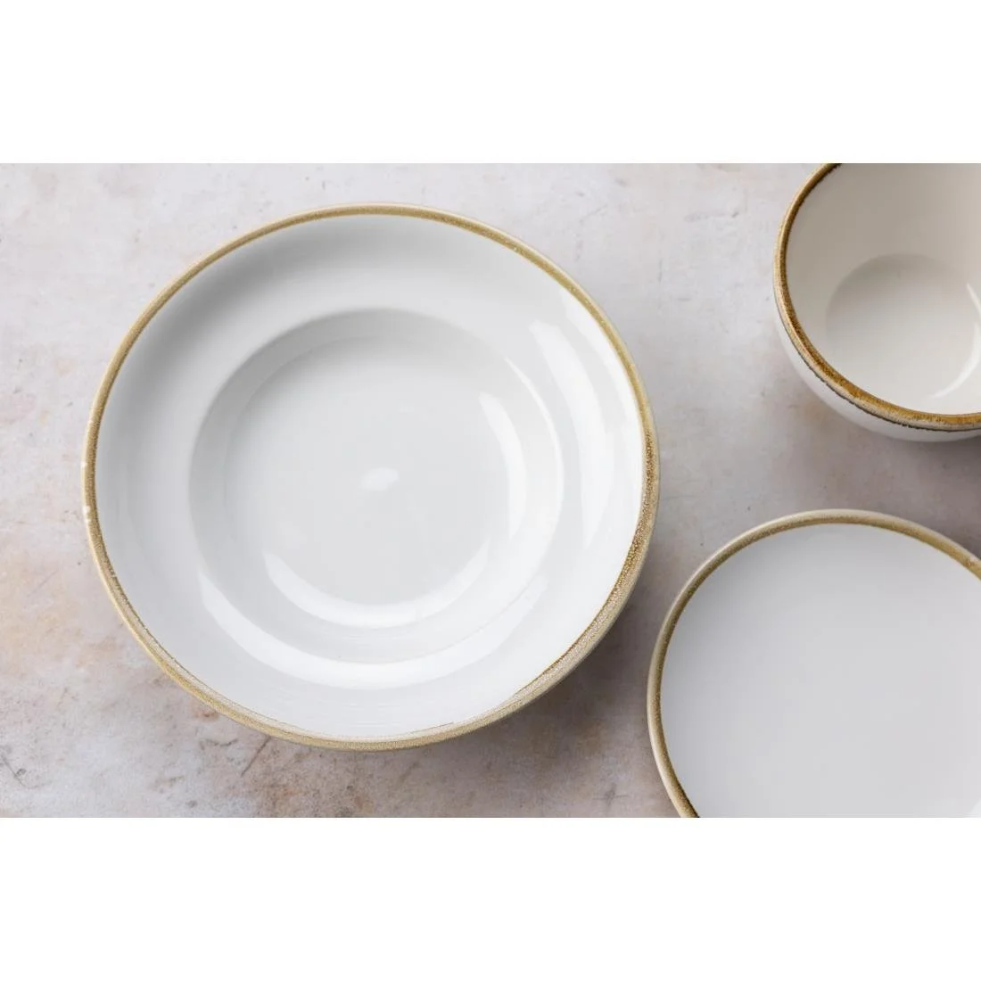 Olympia Kiln Pasta Bowls Chalk 250mm 340ml (4 Pack) - Image 9