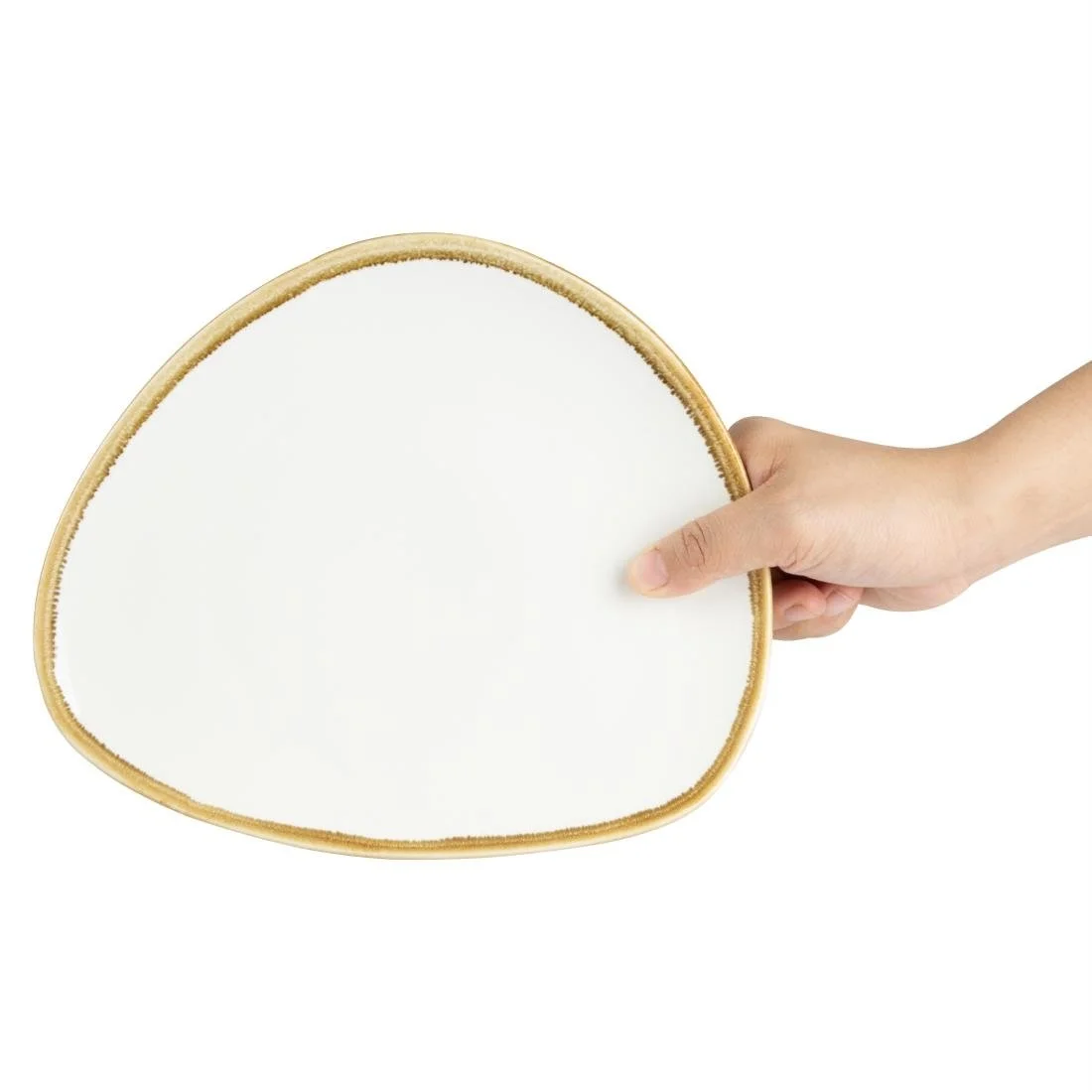 Olympia Kiln Triangular Plates Chalk 230mm (6 Pack) - Image 5