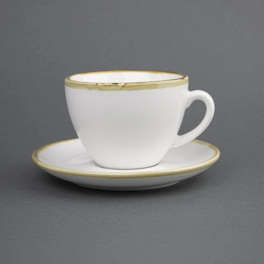 Olympia Kiln 230ml Cups Saucers Chalk 140mm (6 Pack) - Image 7