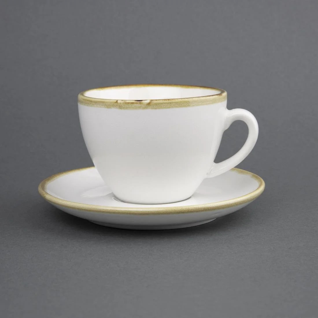 Olympia Kiln 230ml Cups Saucers Chalk 140mm (6 Pack) - Image 7