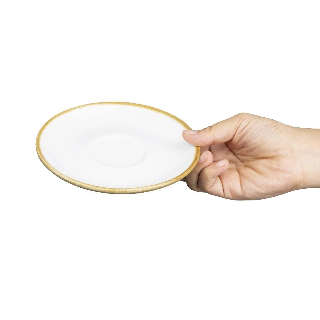 Olympia Kiln 230ml Cups Saucers Chalk 140mm (6 Pack) - Image 8