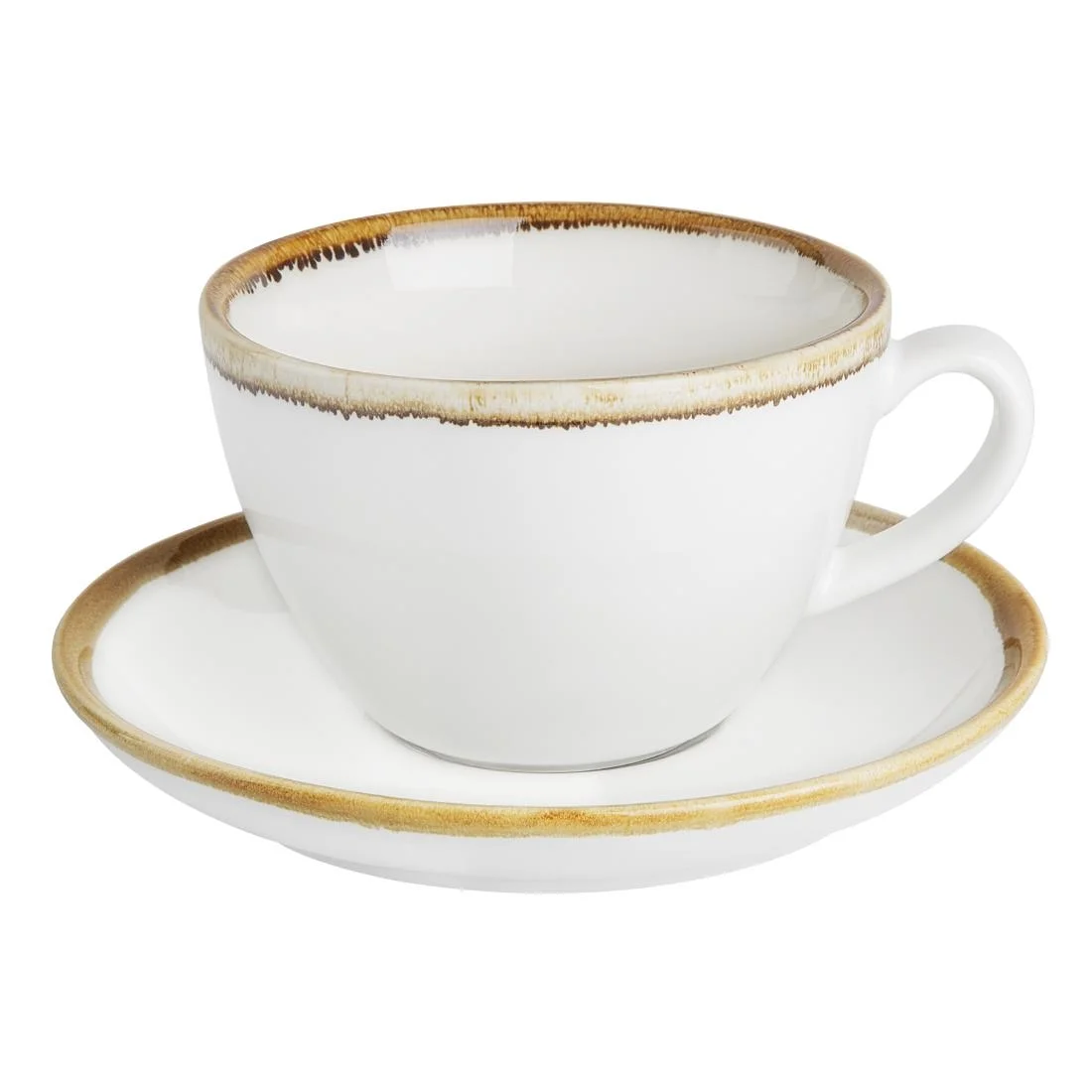 Olympia Kiln 340ml Cups Saucers Chalk 160mm (6 Pack) - Image 3