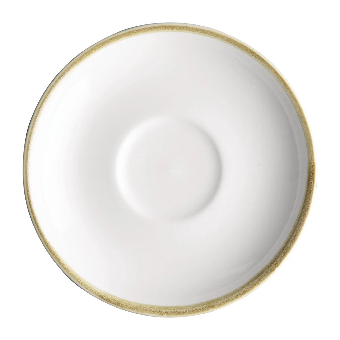 Olympia Kiln 340ml Cups Saucers Chalk 160mm (6 Pack)