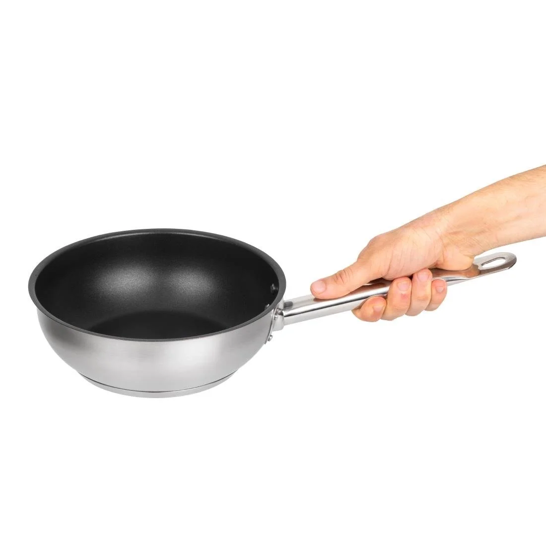 Vogue Stainless Steel Non-Stick Teflon Platinum Plus Sauté Pan 20cm - Image 6