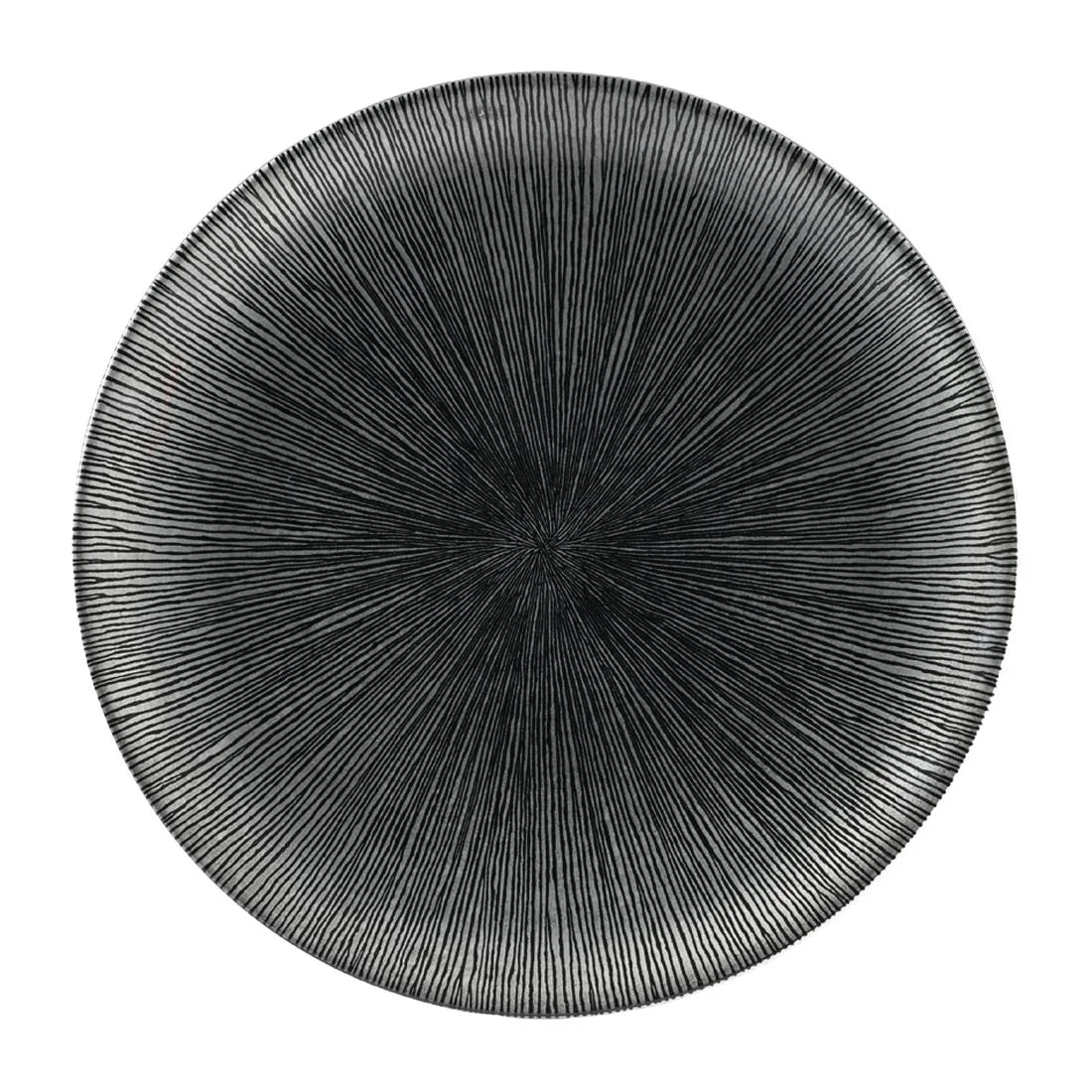 Churchill Studio Prints Agano Coupe Plates Black 260mm (12 Pack)