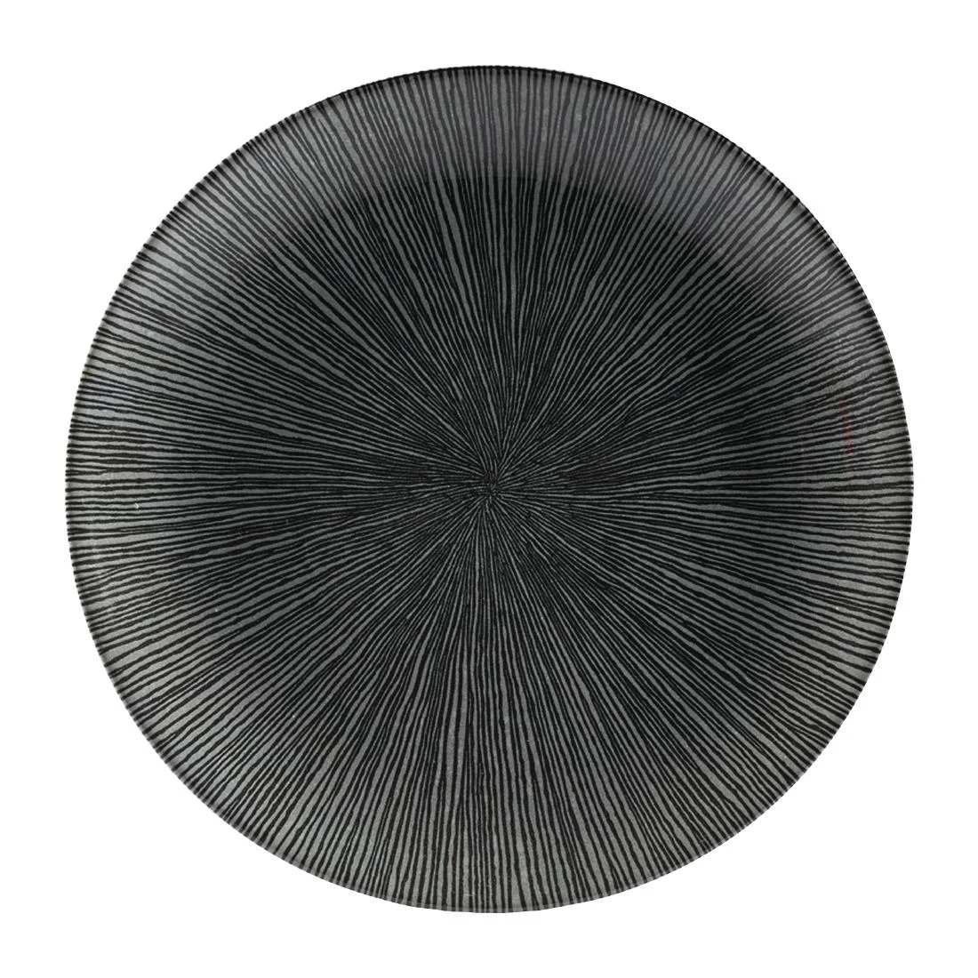 Churchill Studio Prints Agano Coupe Plates Black 217mm (12 Pack)