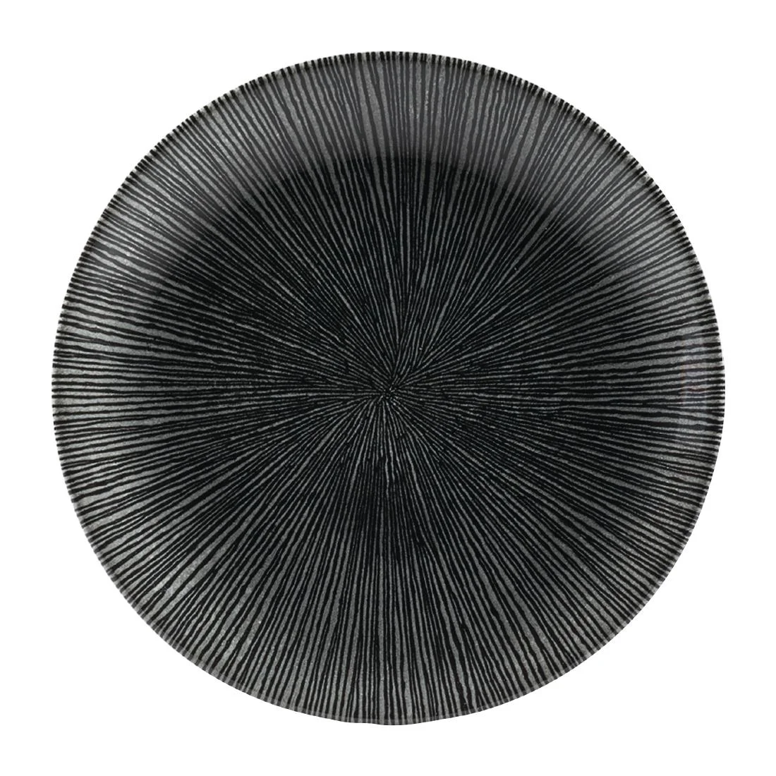 Churchill Studio Prints Agano Coupe Plates Black 165mm (12 Pack)