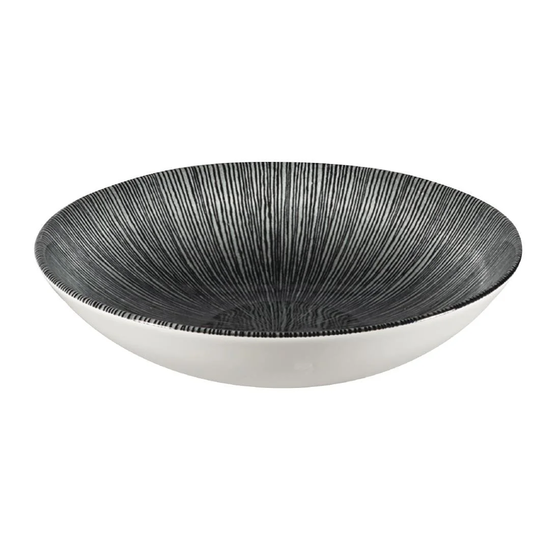 Churchill Studio Prints Agano Coupe Bowls Black 182mm (12 Pack) - Image 1