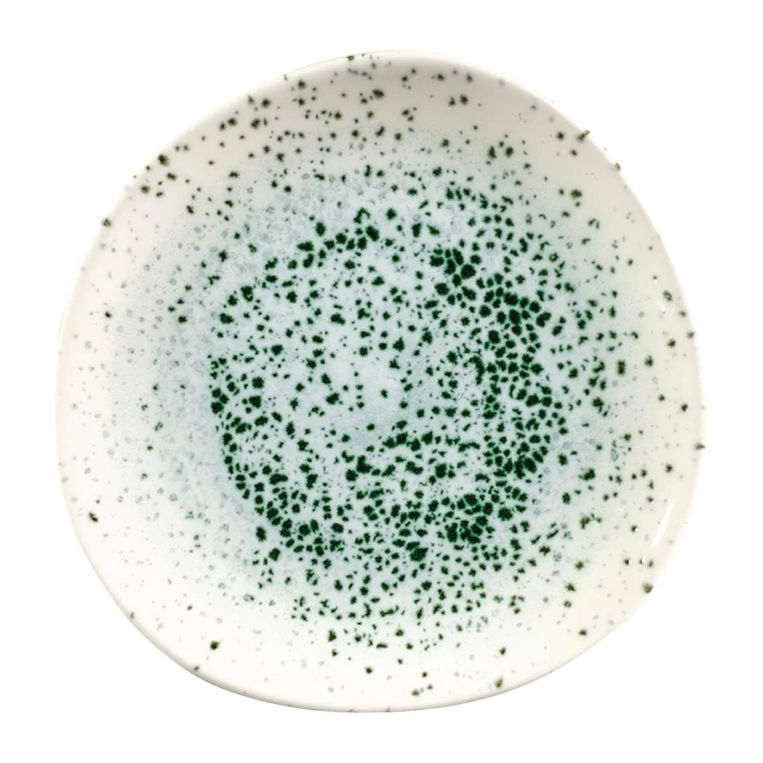 Churchill Studio Prints Mineral Green Centre Print Organic Round Plates 210mm (12 Pack)