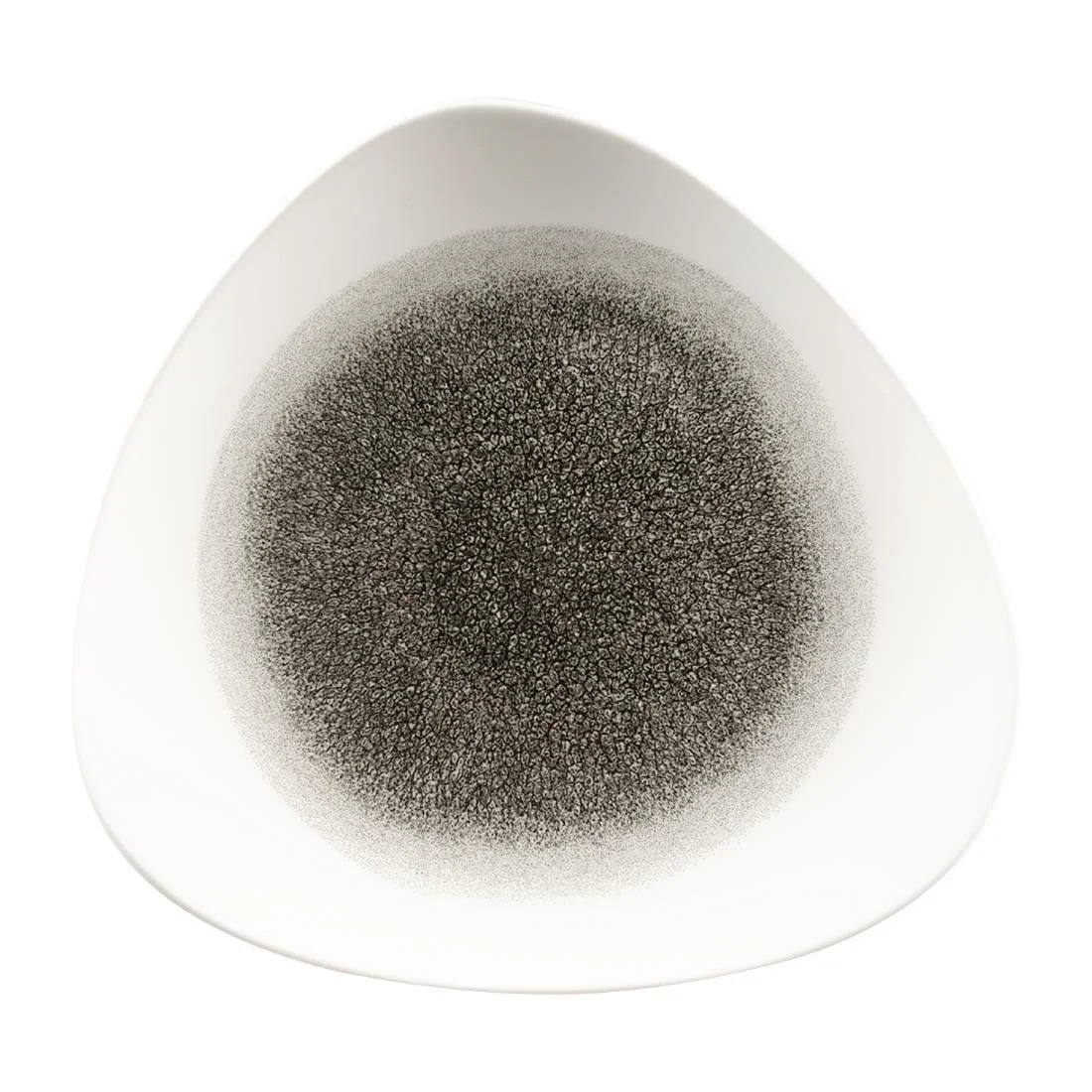 Churchill Studio Prints Raku Triangle Plates Quartz Black 265mm (12 Pack) - Image 1