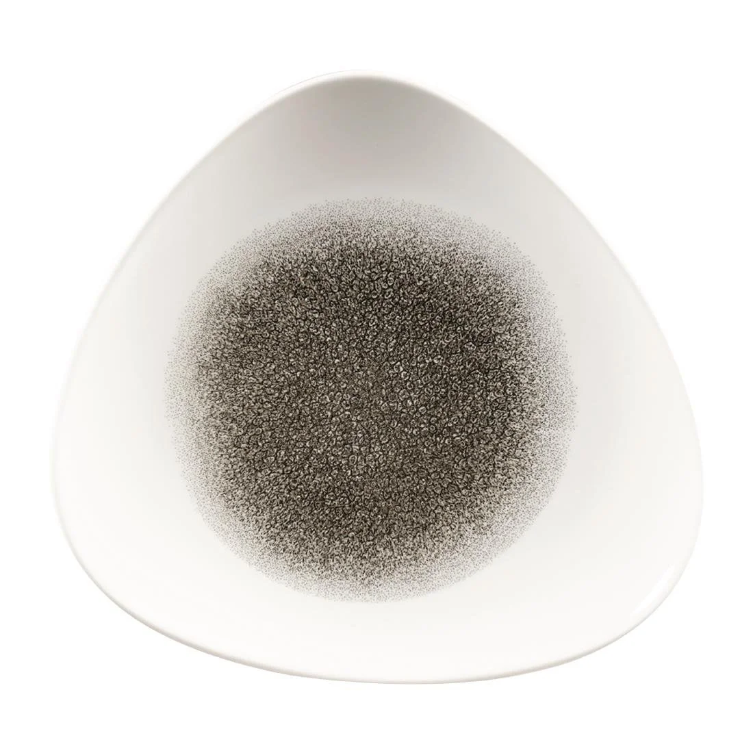Churchill Studio Prints Raku Triangle Plates Quartz Black 229mm (12 Pack) - Image 1