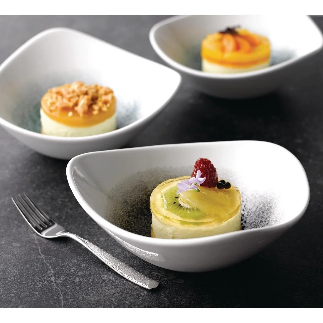 Churchill Studio Prints Raku Triangle Bowls Jade Green 185mm 370ml (12 Pack) - Image 3