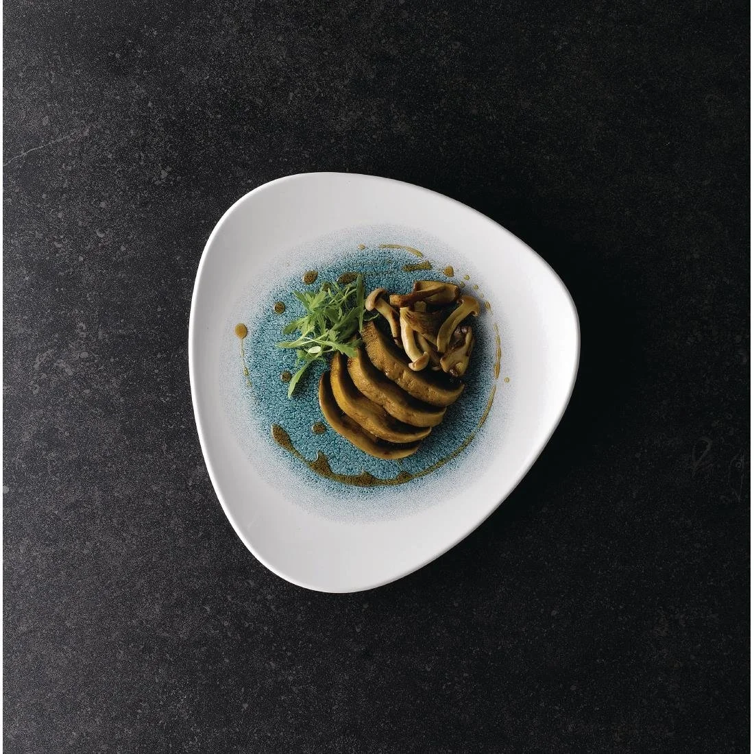 Churchill Studio Prints Raku Triangle Plates Jade Green 265mm (12 Pack) - Image 3