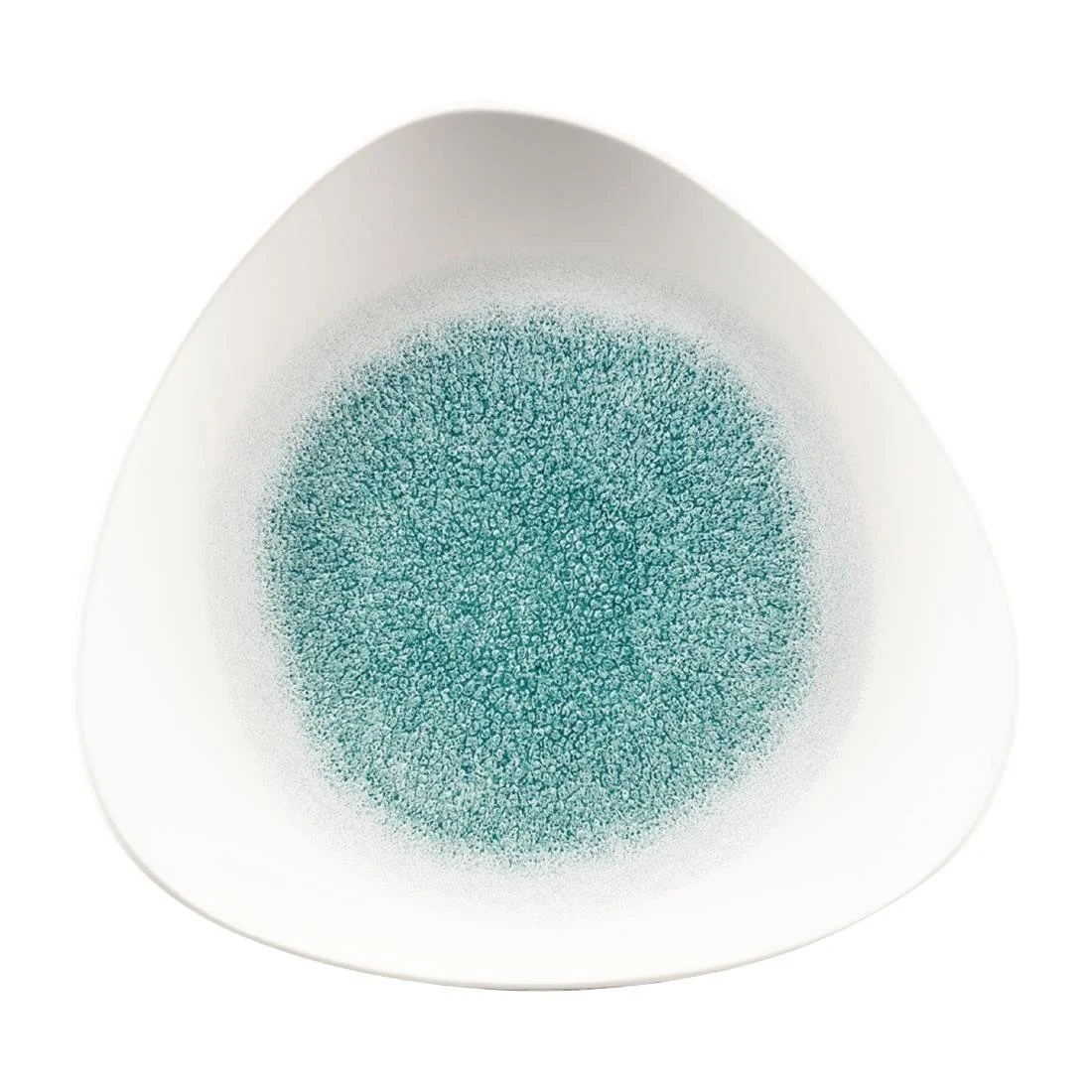 Churchill Studio Prints Raku Triangle Plates Jade Green 265mm (12 Pack) - Image 1