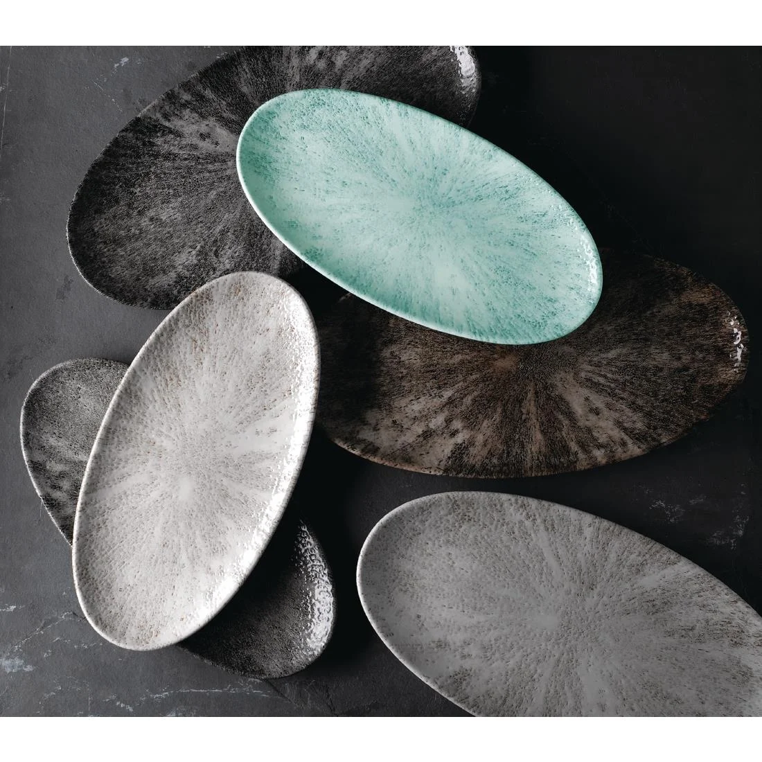 Churchill Studio Prints Stone Chefs Plates Quartz Black 299 x 150mm (12 Pack) - Image 5