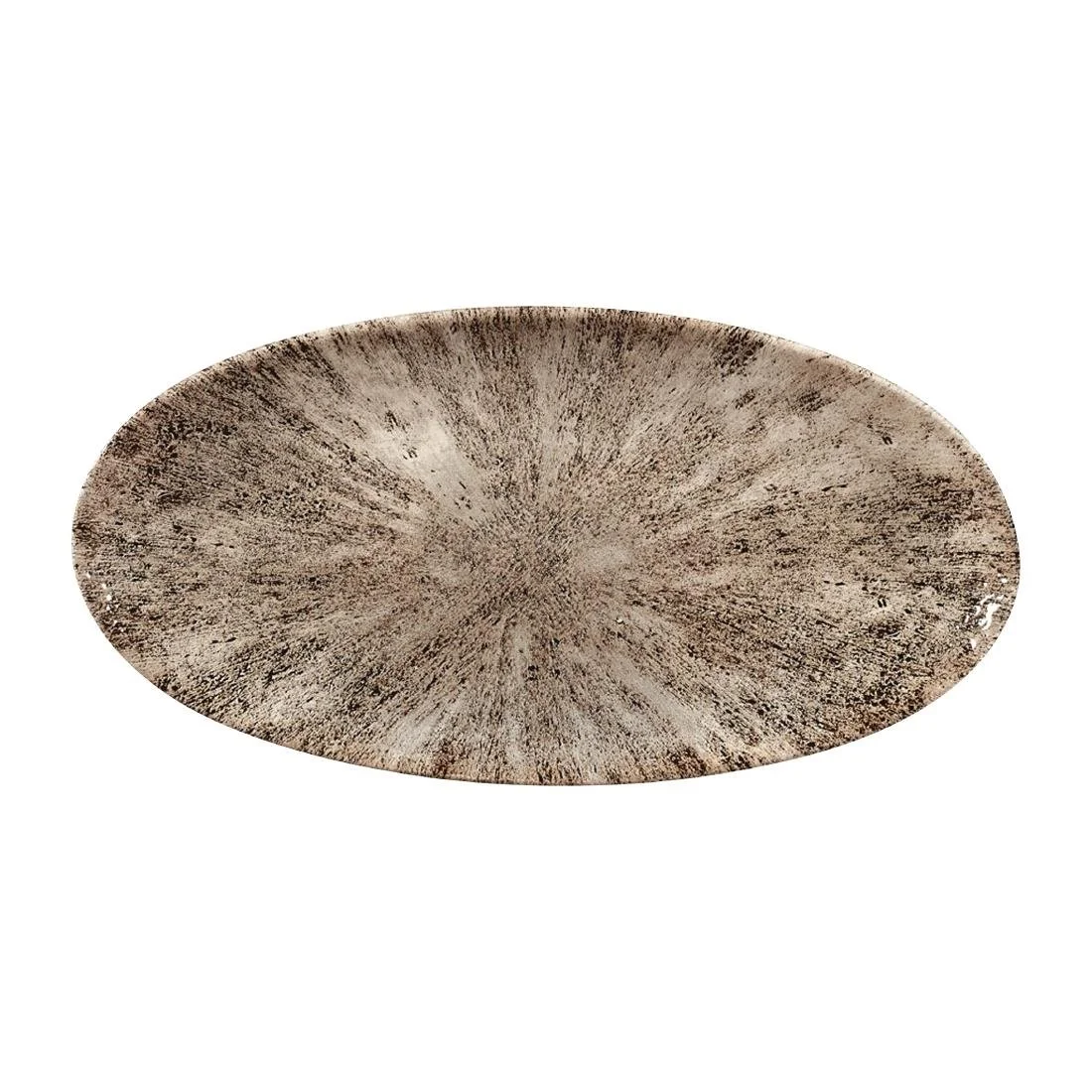 Churchill Studio Prints Stone Chefs Plates Zircon Brown 299 x 150mm (12 Pack) - Image 1