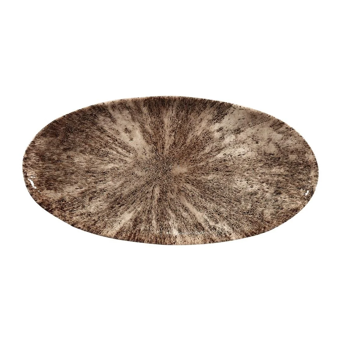 Churchill Studio Prints Stone Chefs Plates Zircon Brown 347 x 173mm (6 Pack) - Image 1